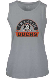 Levelwear Anaheim Ducks Womens Grey Macy Banner Arch Tank Top