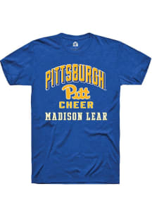Madison Lear Pitt Panthers Blue NIL Arch Logo Short Sleeve Player T Shirt