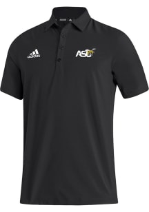 Adidas Alabama State Hornets Mens Black Heat Seal Stadium Coaches Short Sleeve Polo