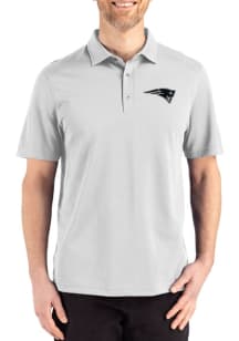 Cutter and Buck New England Patriots Grey Mono Advantage Refresh Pique Big and Tall Polo