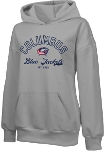 Columbus Blue Jackets Womens Grey Empire Hooded Sweatshirt