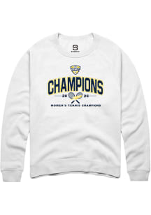 Summit Sportswear Toledo Rockets Mens White MAC 2026 Women's Tennis Champions Long Sleeve Crew Swe..