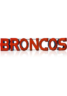 Denver Broncos Wordmark Lit Metal Sign Marquee Sign
