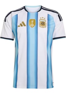Argentina National Team Mens Adidas Replica Soccer Replica Home Jersey - White