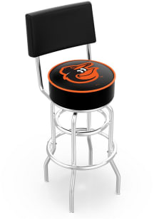 Baltimore Orioles Double-Ring Swivel with Back Pub Stool - Silver