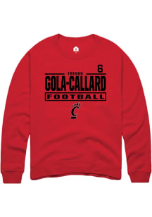 Trevon Gola-Callard Cincinnati Bearcats Mens Red Football NIL Stacked Box Player Crew