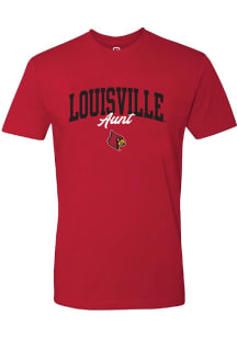 Summit Sportswear Louisville Cardinals Womens Red Aunt Short Sleeve T-Shirt