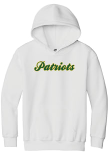 Summit Sportswear George Mason University Youth White Wordmark Long Sleeve Hoodie