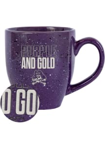 East Carolina Pirates Purple And Gold 16oz Speckle Ceramic Mug - Purple