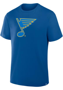 St Louis Blues Light Blue Primary Logo Legacy Cotton Short Sleeve T Shirt