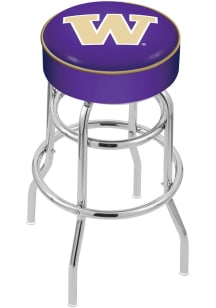 Washington Huskies Double-Ring Swivel Pub Stool - Black