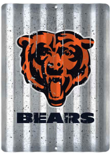 Chicago Bears Tin Metal Roof Sign - Navy Blue