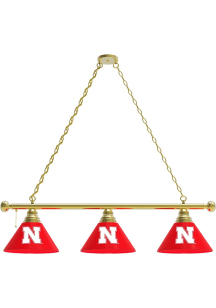 Nebraska Cornhuskers 3 Shade Gold Billiard Lamp
