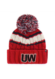 47 Wisconsin Badgers Red Emma Cuff Womens Knit Hat