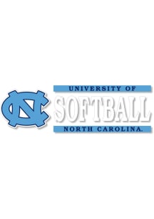 North Carolina Tar Heels 6x2 Softball Auto Decal - Light Blue