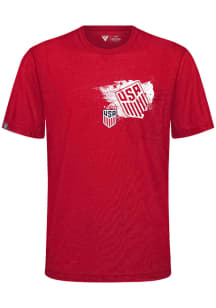 Levelwear USWNT Red Focal Blasted Short Sleeve T Shirt