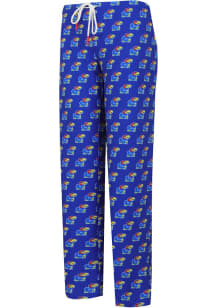 Concepts Sport Kansas Jayhawks Womens Blue Gauge Loungewear Sleep Pants