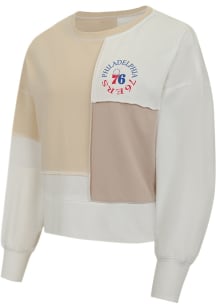 Concepts Sport Philadelphia 76ers Womens Tan Patchwork LS Tee