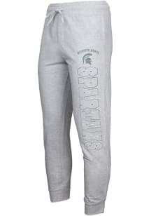 Concepts Sport Michigan State Spartans Mens Grey Exhibit French Terry Sweatpants
