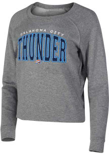 Concepts Sport Oklahoma City Thunder Womens Grey Mainstream Crew Crew Sweatshirt