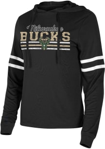 Concepts Sport Milwaukee Bucks Womens Black Marathon Hooded Sweatshirt