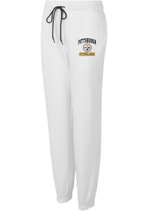 Concepts Sport Pittsburgh Steelers Womens Borough White Sweatpants