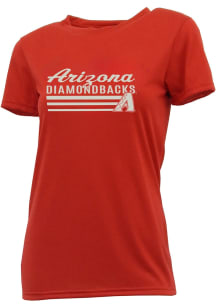 Concepts Sport Arizona Diamondbacks Womens Red Marathon Short Sleeve T-Shirt