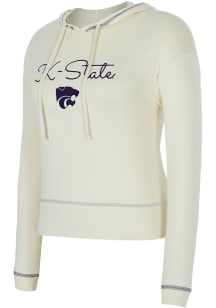Concepts Sport K-State Wildcats Womens White Kaki Hooded Sweatshirt
