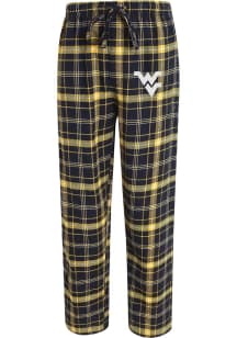Concepts Sport West Virginia Mountaineers Mens Navy Blue Plaid Flannel Sleep Pants
