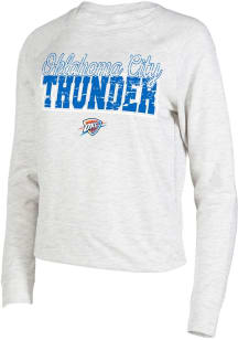 Concepts Sport Oklahoma City Thunder Womens Oatmeal Mainstream Crew Sweatshirt