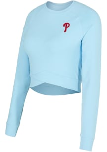 Concepts Sport Philadelphia Phillies Womens Light Blue Elevation LS Tee