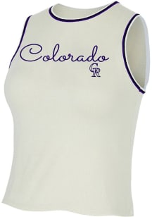 Concepts Sport Colorado Rockies Womens Tan Kaki Tank Top