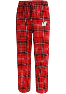 Concepts Sport Wisconsin Badgers Mens Red Plaid Flannel Flannel Sleep Pants
