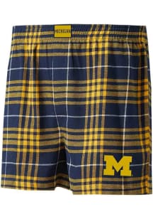 Concepts Sport Michigan Wolverines Mens Navy Blue Concord Boxer Shorts