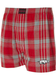 Concepts Sport Arkansas Razorbacks Mens Cardinal Region Plaid Boxer Shorts
