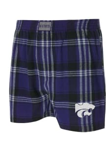 Concepts Sport K-State Wildcats Mens Purple Region Plaid Boxer Shorts