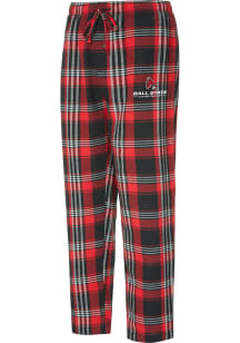 Concepts Sport Ball State Cardinals Mens Black Region Plaid Sleep Pants