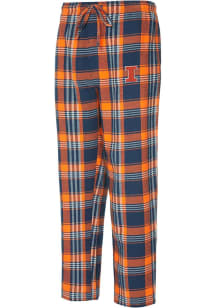 Concepts Sport Illinois Fighting Illini Mens Orange Region Plaid Sleep Pants