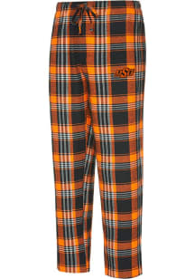 Concepts Sport Oklahoma State Cowboys Mens Black Region Plaid Sleep Pants