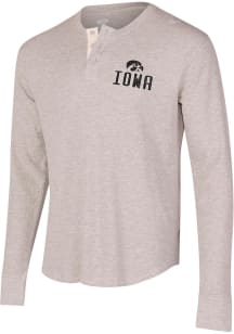 Concepts Sport Iowa Hawkeyes Grey Region Thermal Long Sleeve T Shirt
