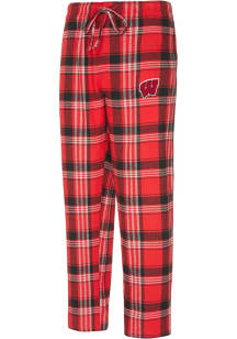 Concepts Sport Wisconsin Badgers Mens Red Region Plaid Sleep Pants