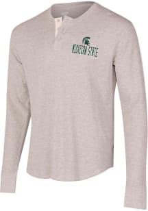 Concepts Sport Michigan State Spartans Grey Region Thermal Long Sleeve T Shirt