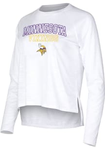 Concepts Sport Minnesota Vikings Womens White Gable Loungewear Sleep Shirt