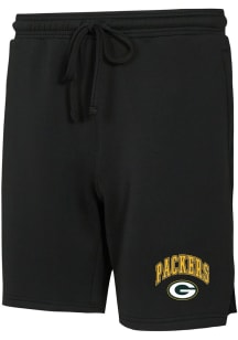 Concepts Sport Green Bay Packers Mens Black Rally Shorts