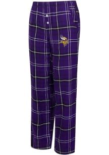 Concepts Sport Minnesota Vikings Womens Purple Flannel Loungewear Sleep Pants