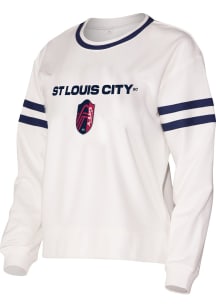 Concepts Sport St Louis City SC Womens White Borough Crew Sweatshirt