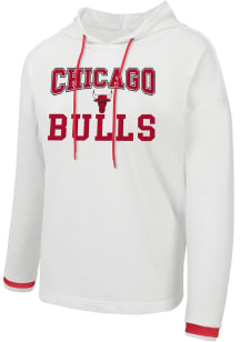 Concepts Sport Chicago Bulls Womens White Borough Hooded Sweatshirt