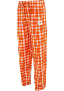 Concepts Sport Clemson Tigers Mens Orange Plaid Hawthorn Sleep Pants