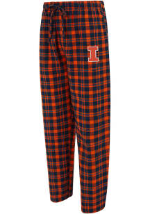 Concepts Sport Illinois Fighting Illini Mens Orange Plaid Hawthorn Sleep Pants