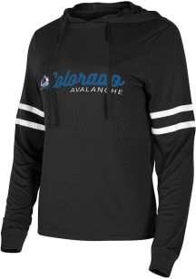 Concepts Sport Colorado Avalanche Womens Black Marathon Hooded Sweatshirt